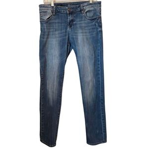 KUT from the Kloth Women's Boyfriend Jeans Blue Distressed Mid-Rise Size 8